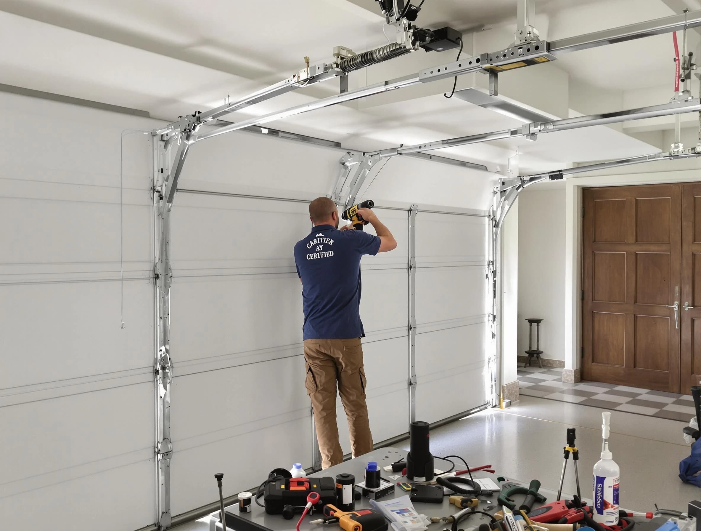 Edina Garage Door Repair certified technician performing precision garage door repair in Edina