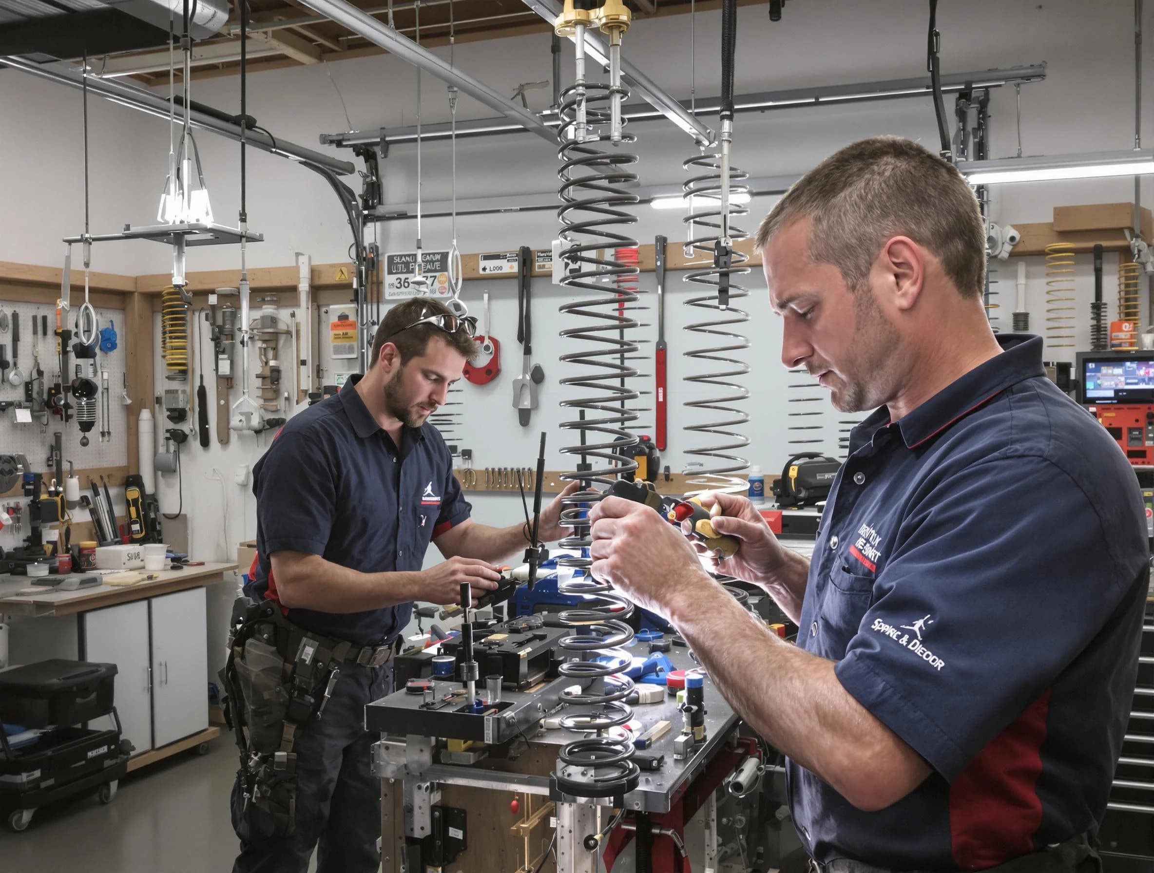 Garage door spring repair service by Edina Garage Door Repair in Edina