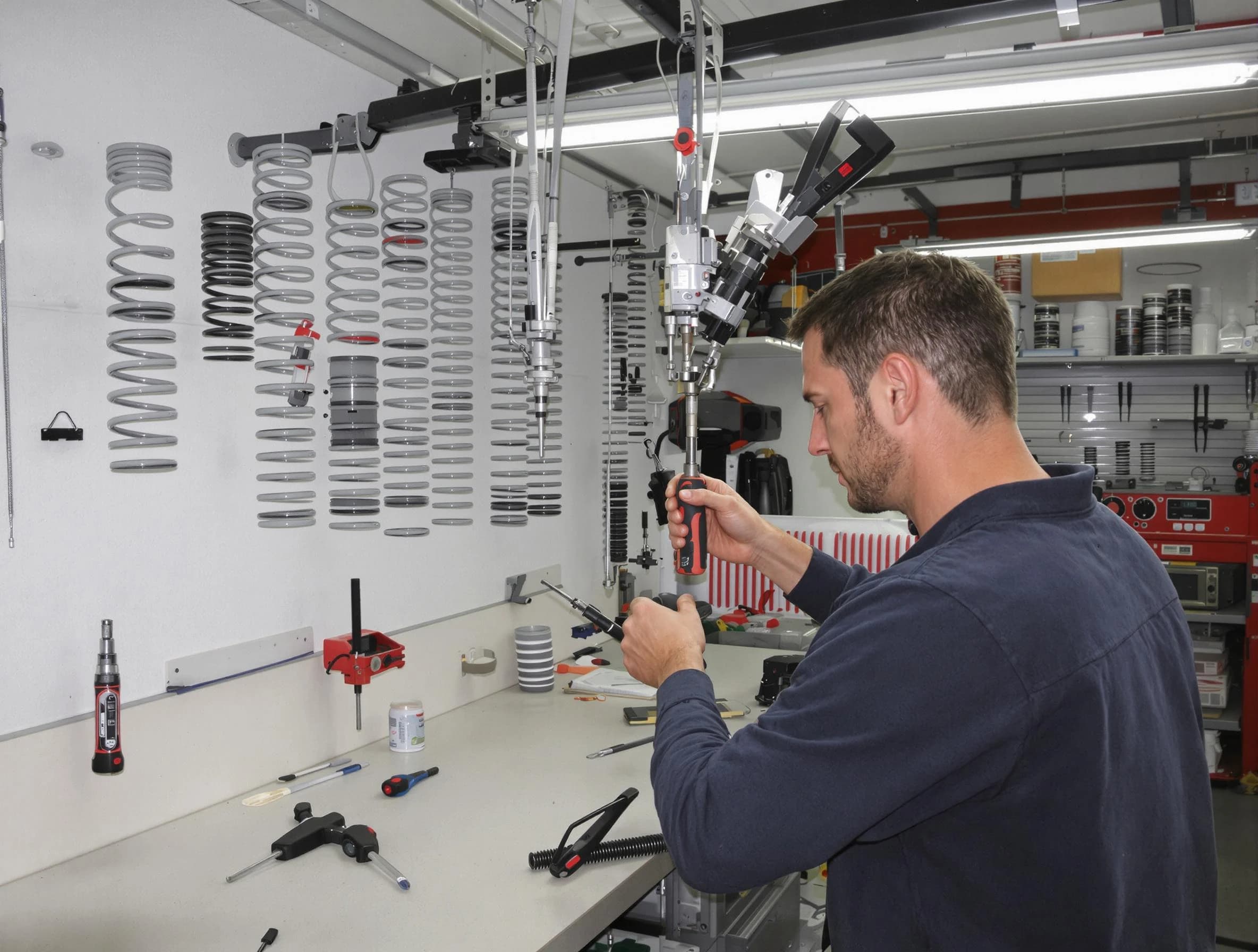 Edina Garage Door Repair safety certified technician performing precision spring replacement in Edina