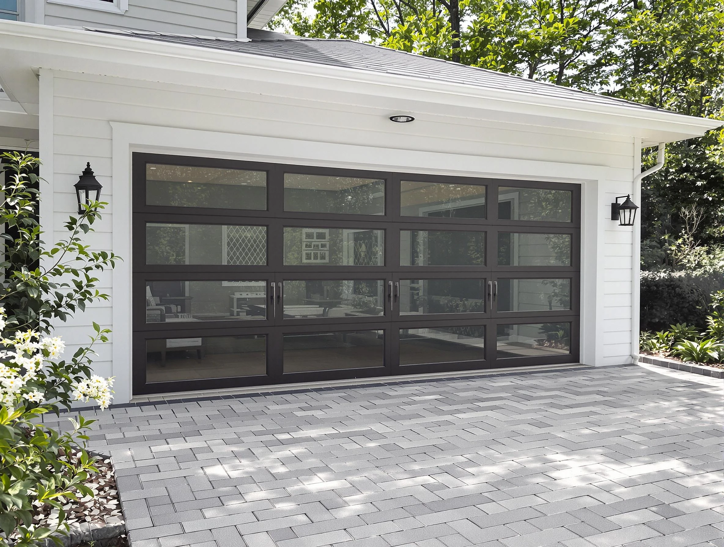 Edina Garage Door Repair design specialist presenting custom garage door options to Edina homeowner