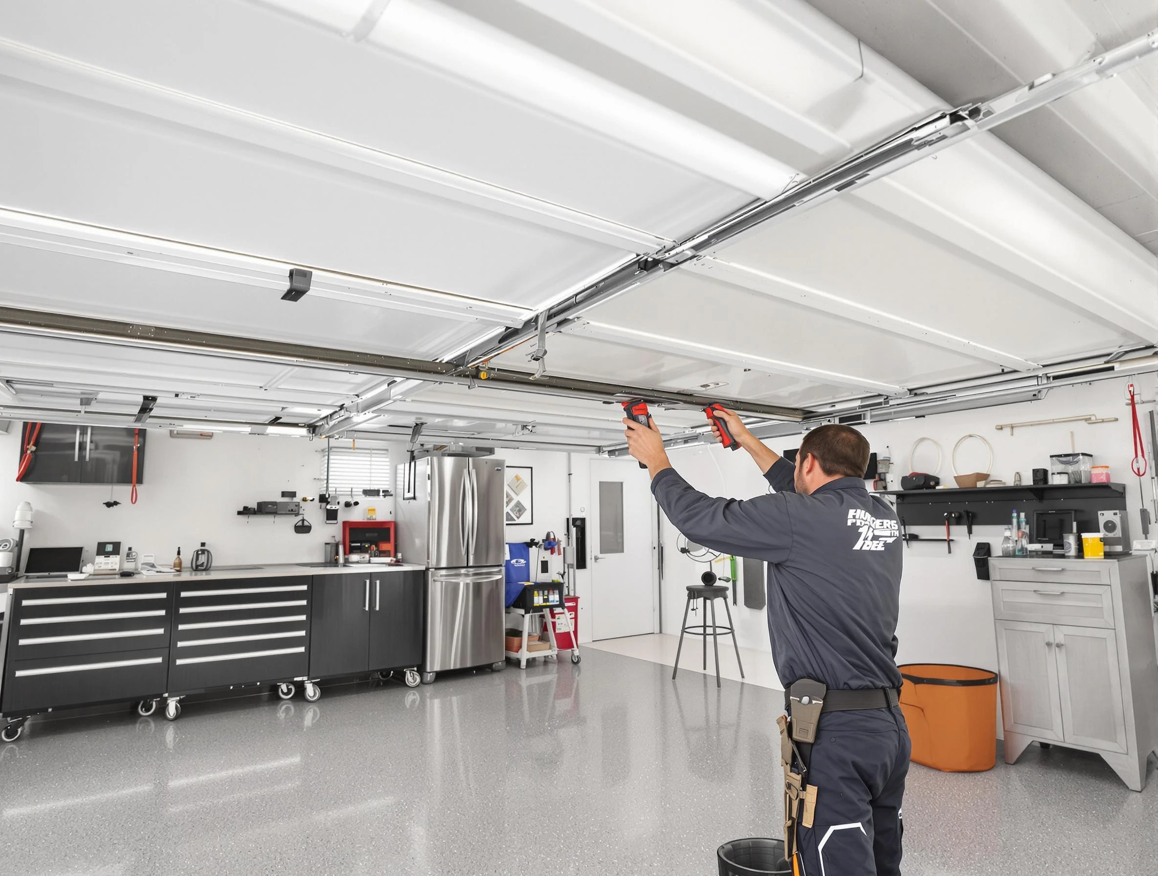 Overhead garage door repair service by Edina Garage Door Repair in Edina